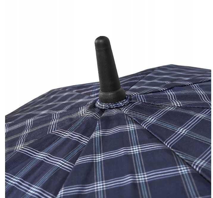 Betlewski Półautomatyczny parasol w kratę niebieski ttst1261