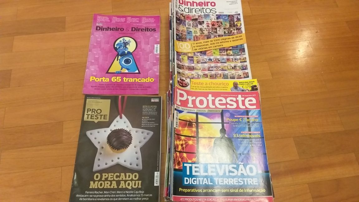 90 Revistas "Proteste" e "Dinheiros & Direitos"