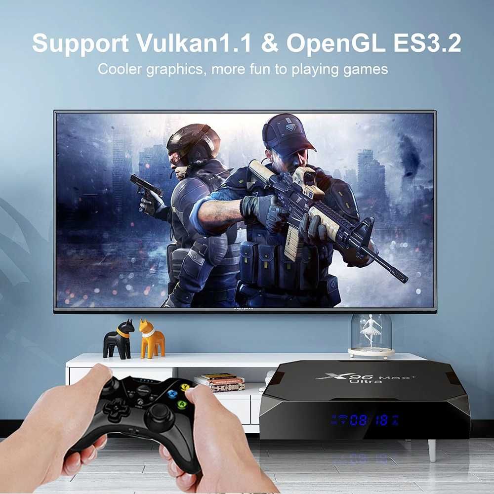 Смарт ТВ приставка X96 Max Plus ULTRA 4/64 Гб Smart TV Box Android 11