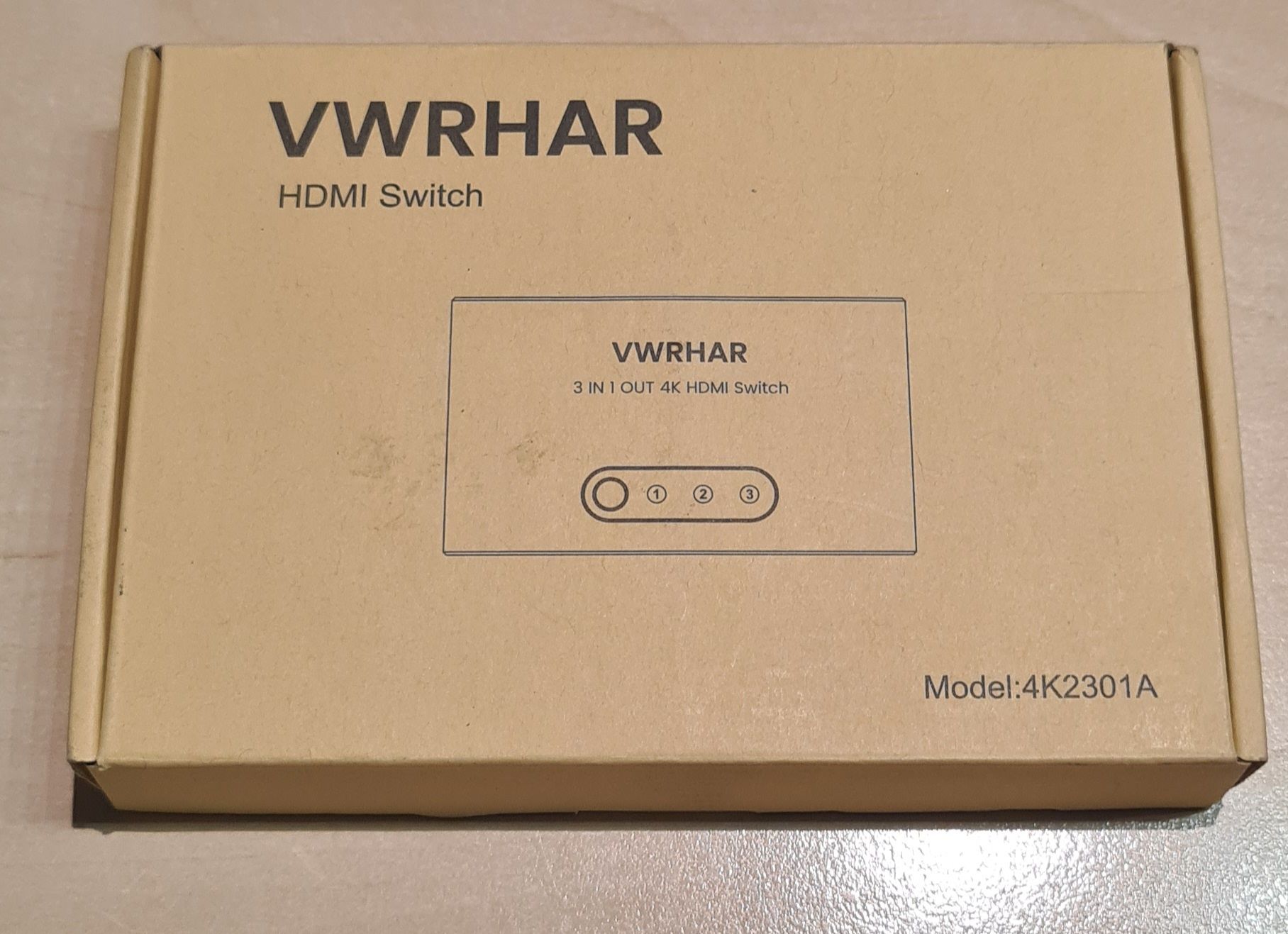VWRHAR HW-006 Rozdzielacz HDMI 3w1 z Pilotem