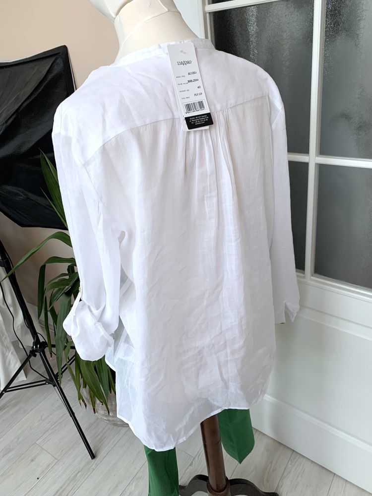 Taranko nowa bluzka koszulowa, koszula - ramia/bawełna r.40