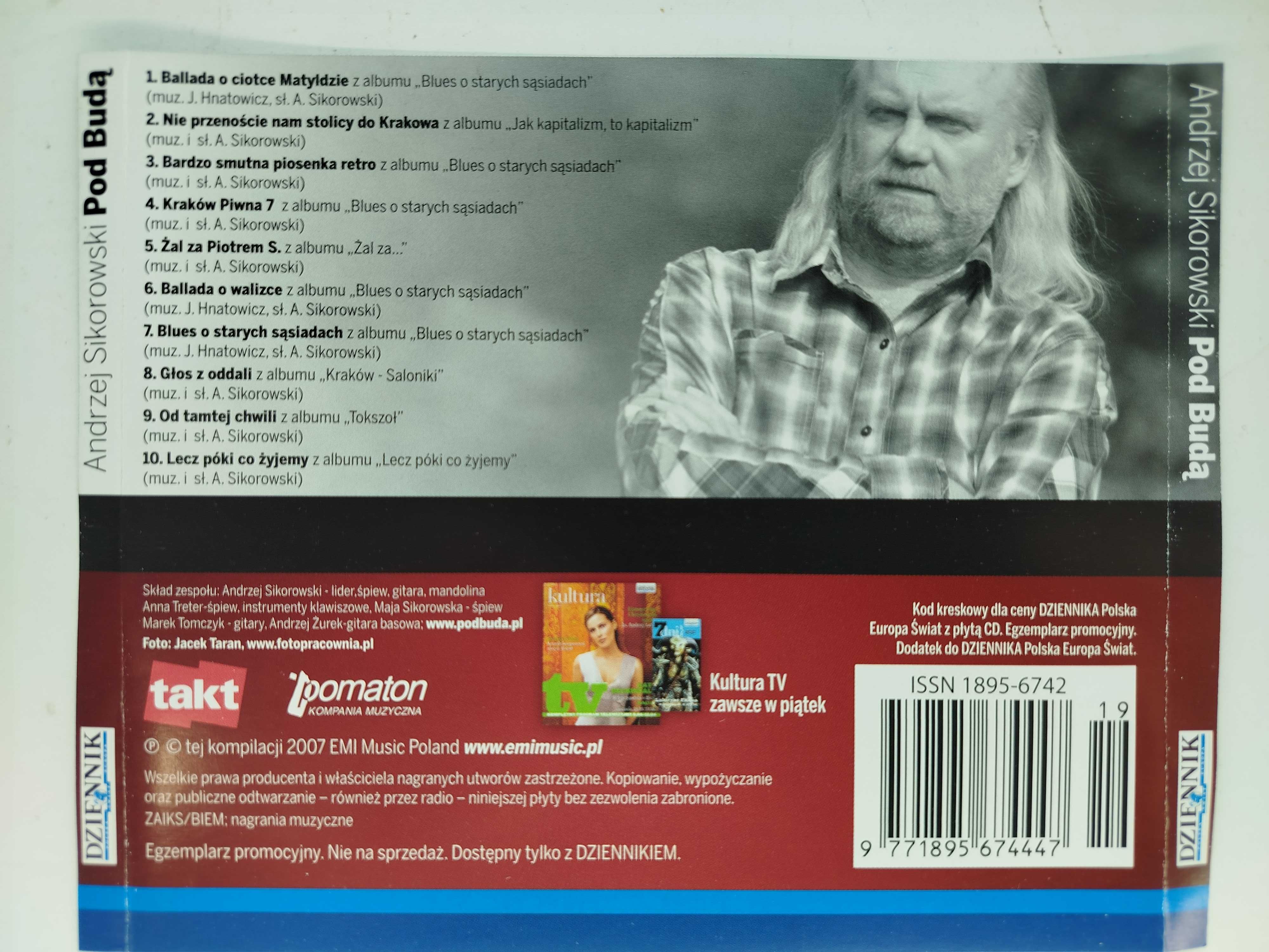 Pod Budą Płytoteka Dziennika Andrzej Sikorowski Poeci piosenki CD