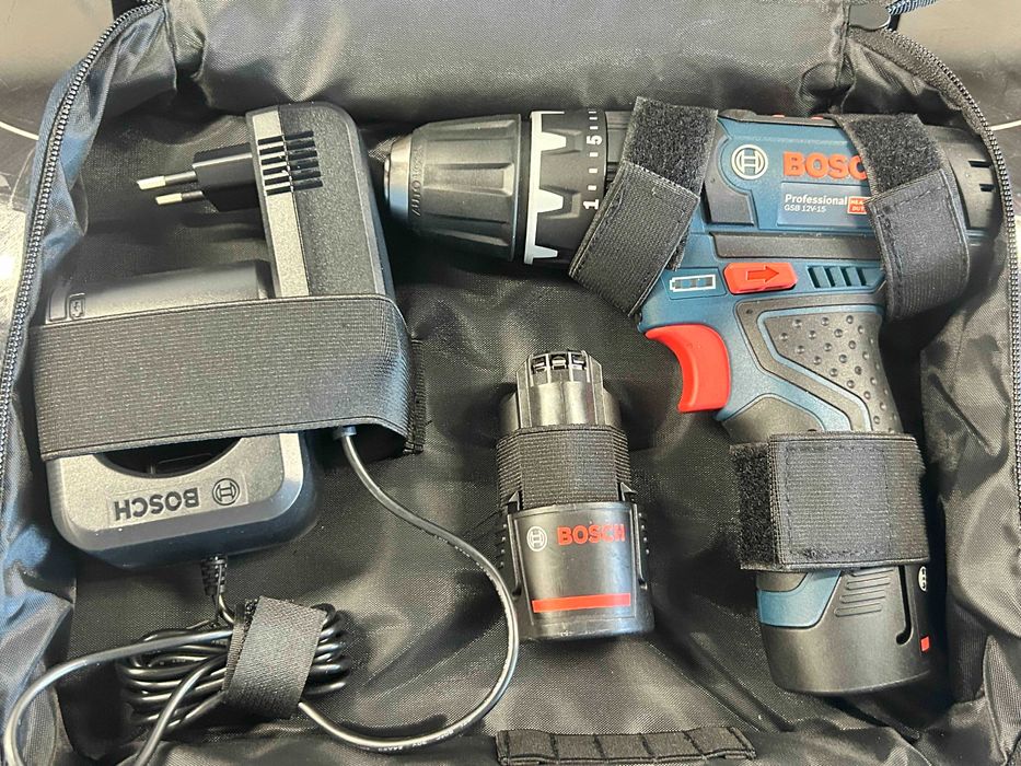 OKAZJA! Wkrętarka udarowa BOSCH GSB 12V-15 – Nowa! Zestaw PREMIUM
