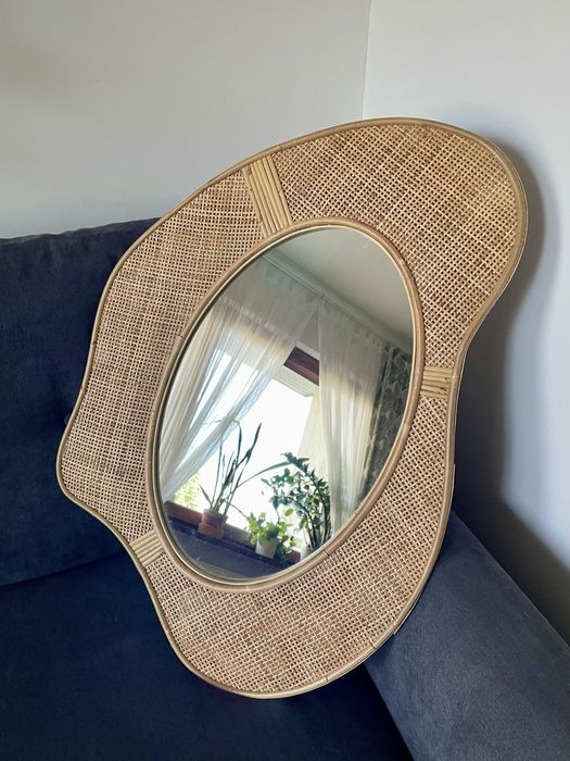 Nowe lustro rattanowe