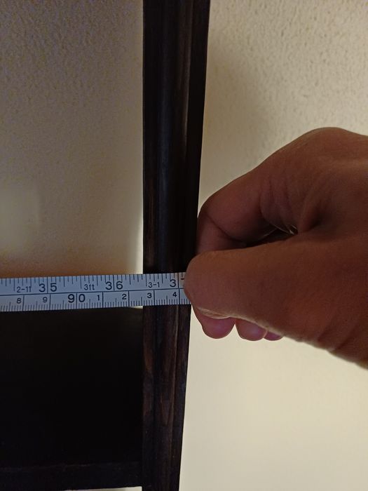 Movel prateleira de madeira castanha