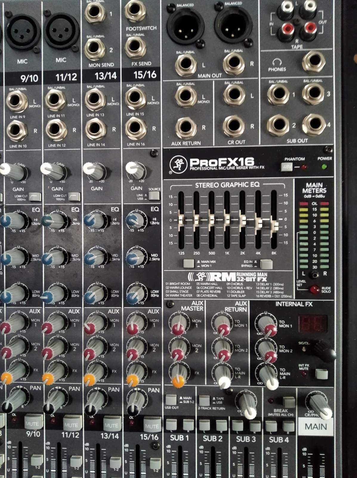 Микшерный пульт MACKIE PROFX16 и SHOW XM12D