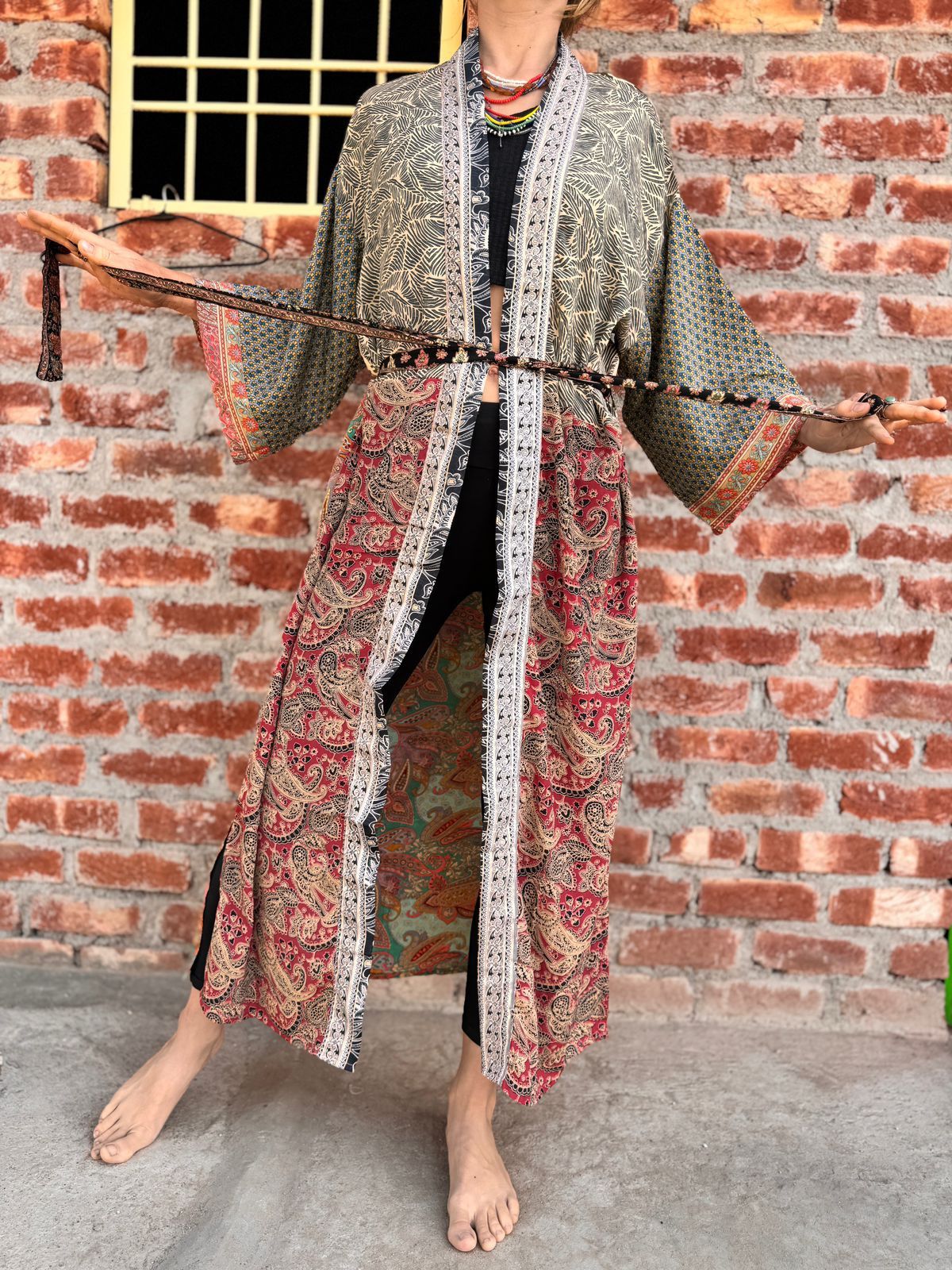 Kimono patchwork długie