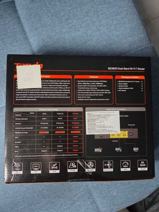 Маршрутизатор інтернет WiFi7 Tenda TE3L BE3600