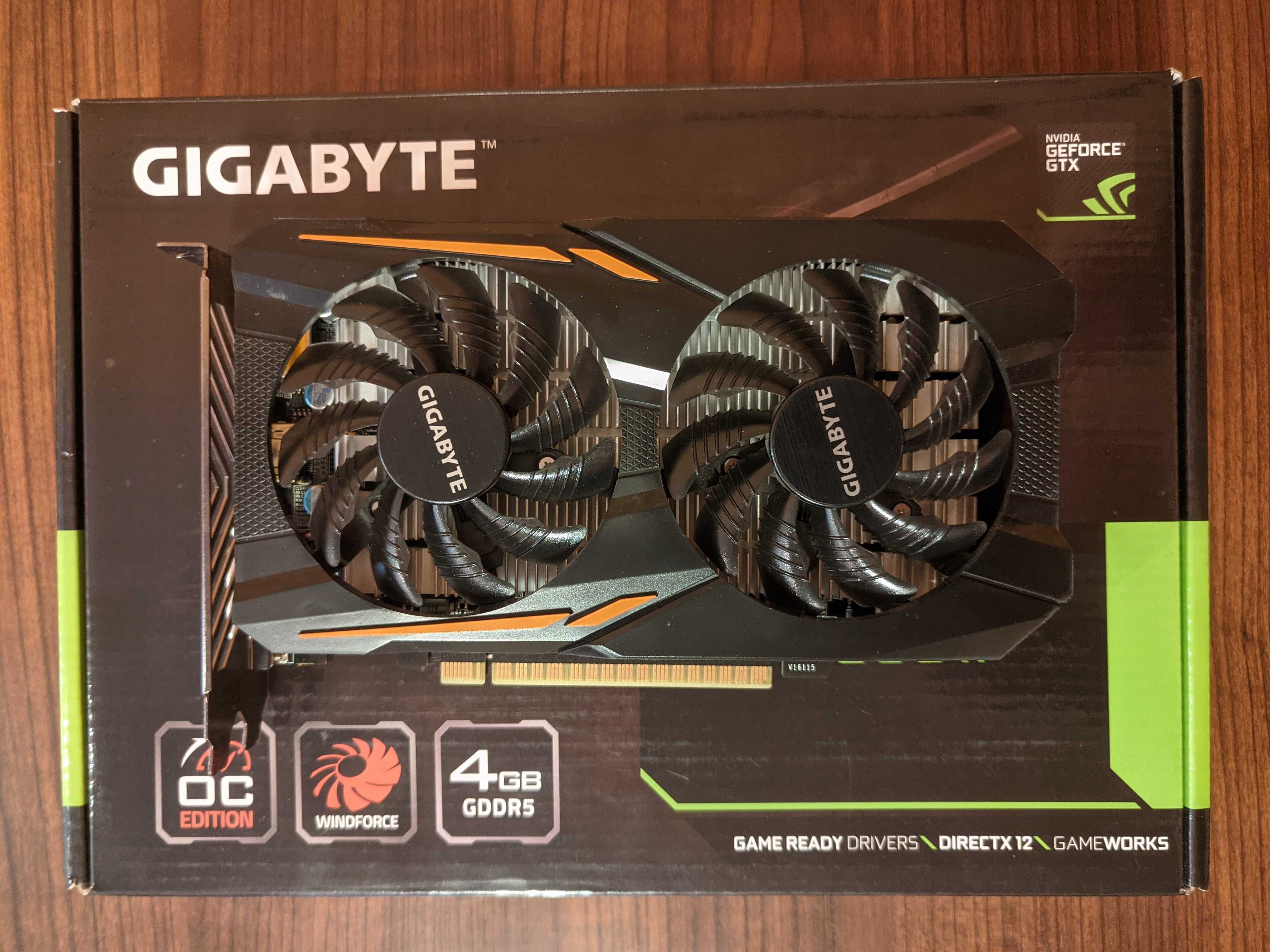 Видеокарта Gigabyte GeForce GTX 1050 Ti OC 4Gb GDDR5 комплект в идеале