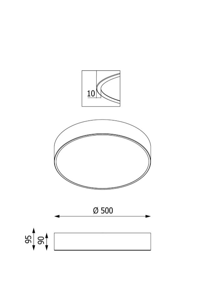 Lampa LED sufitowa Cleoni 50cm