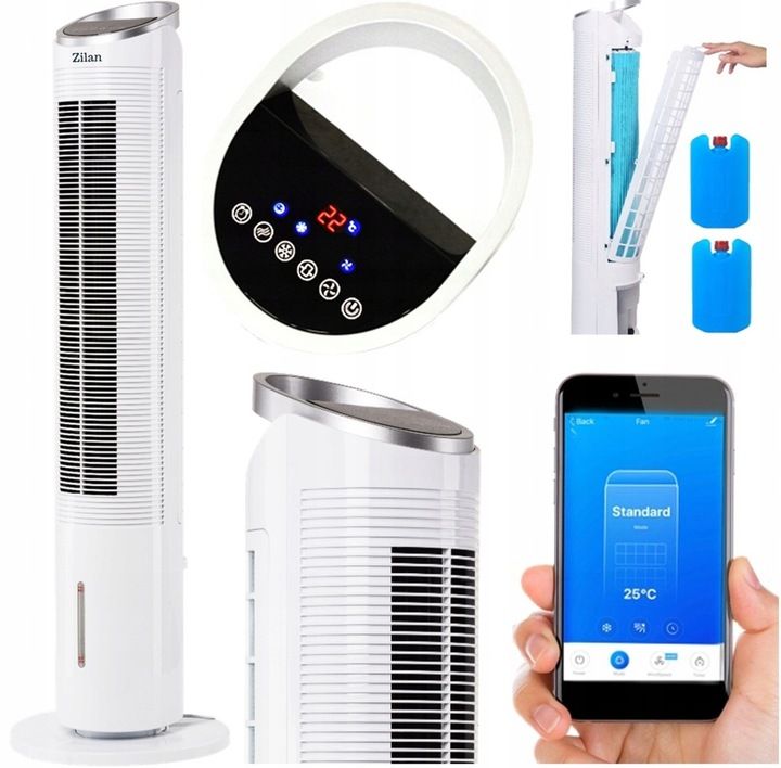 Wentylator Klimator Klimatyzer 60w Jonizacja Kolumnowy Smartfon Tuya W