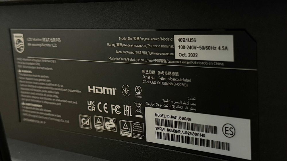 Monitor PHILIPS 40B1U5600 IPS Flat 40" – Stan idealny!
