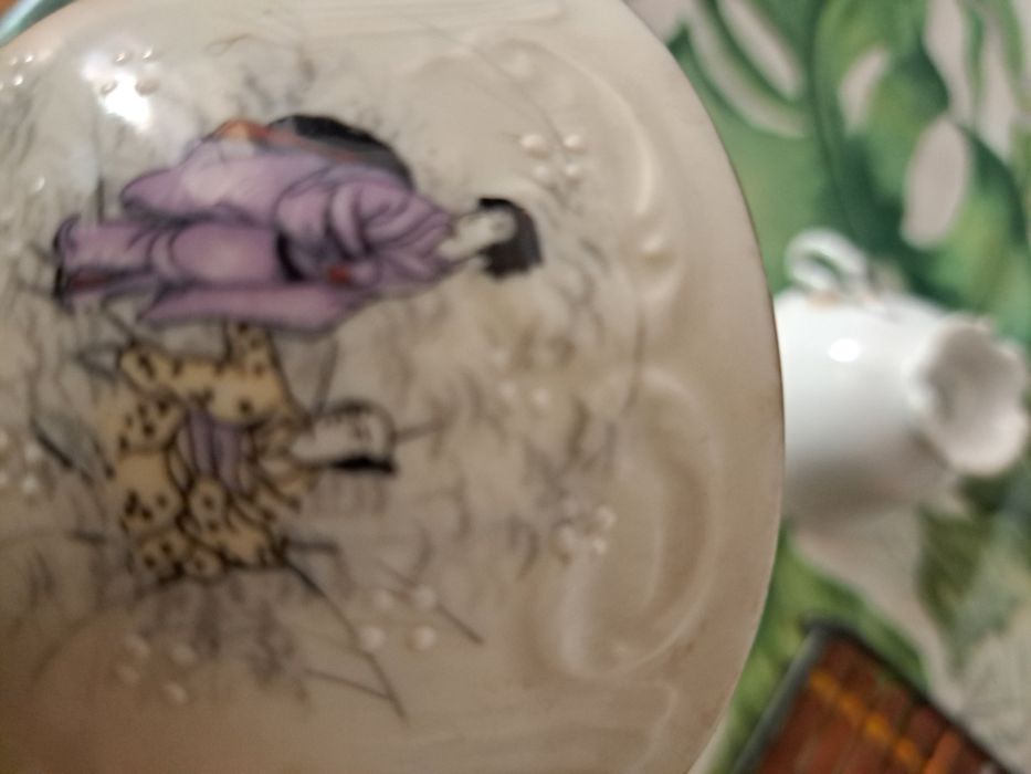 2 conjuntos de chá e café da vista alegre com imagens chinesas