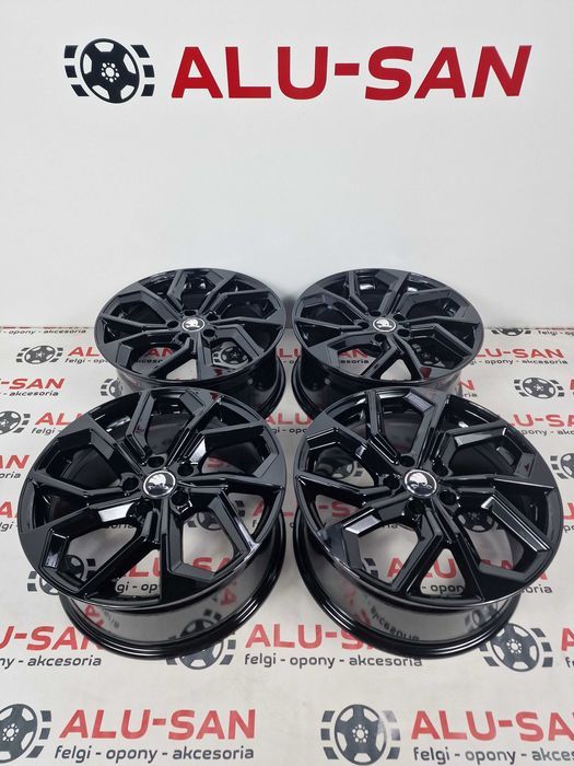 Nowe alufelgi SKODA 18" 5x112 NOWY KodiaQ (PS) 2024 - Czarny Połysk