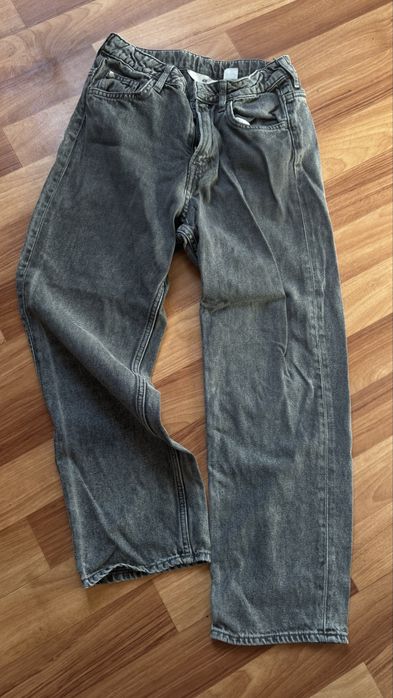 Джинс широкий сірий