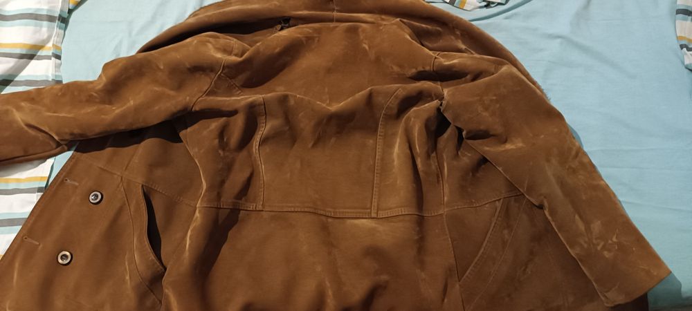 Casaco pele real forrada com pêlo por dentro