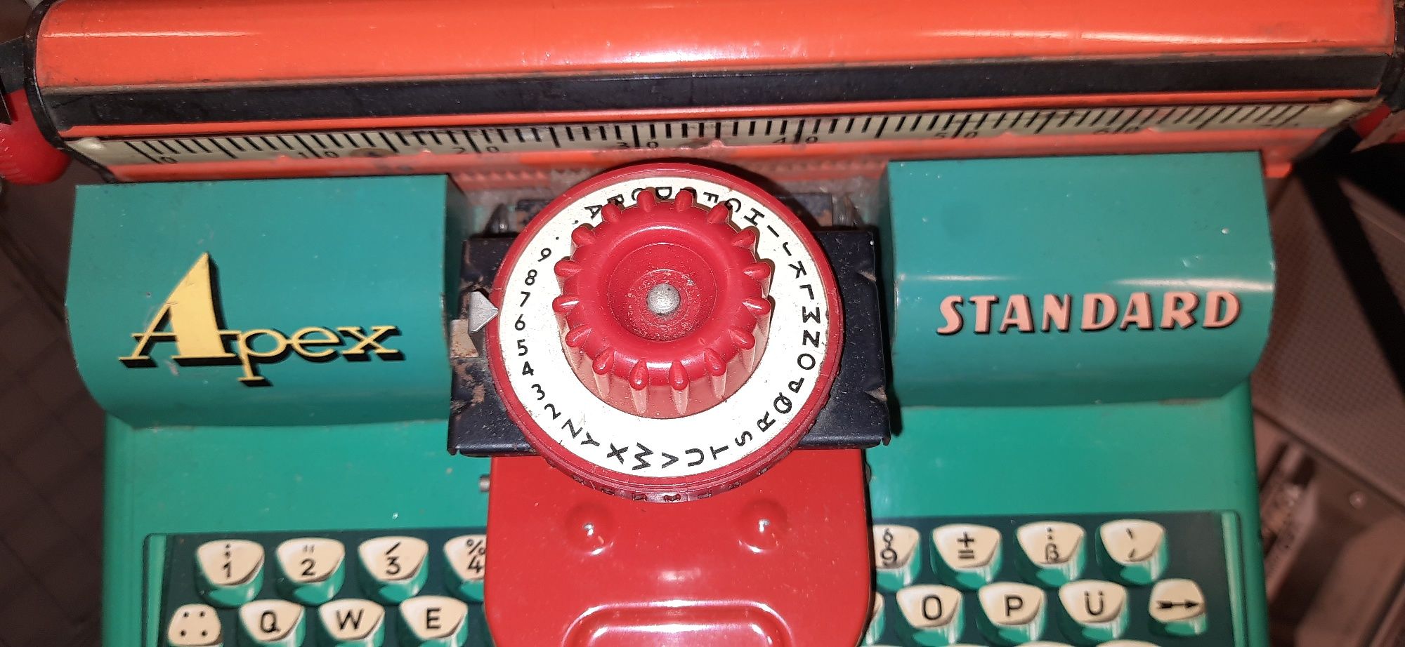 Zabawkowa stara metalowa maszyna do pisania dla dzieci Apex Standard