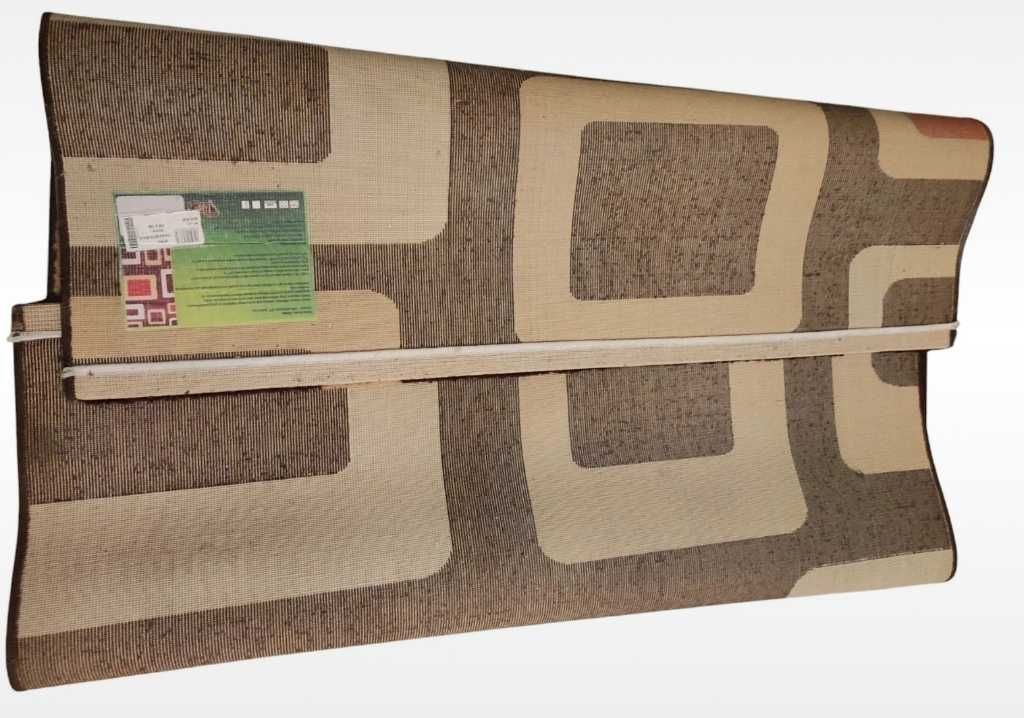 Wyprany dywan beżowo brązowy Etna heatseat fryz 120x160cm