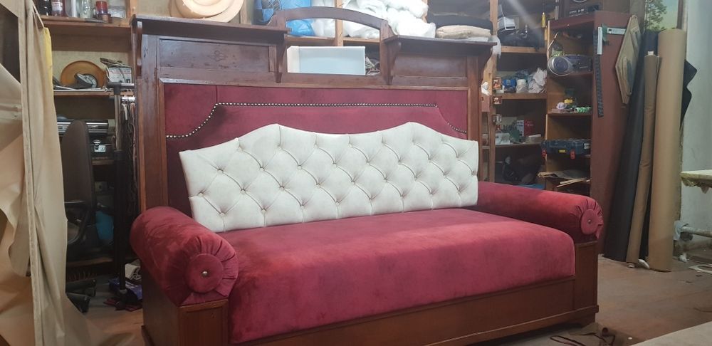 Перетяжка изголовья.изголовье по заказ