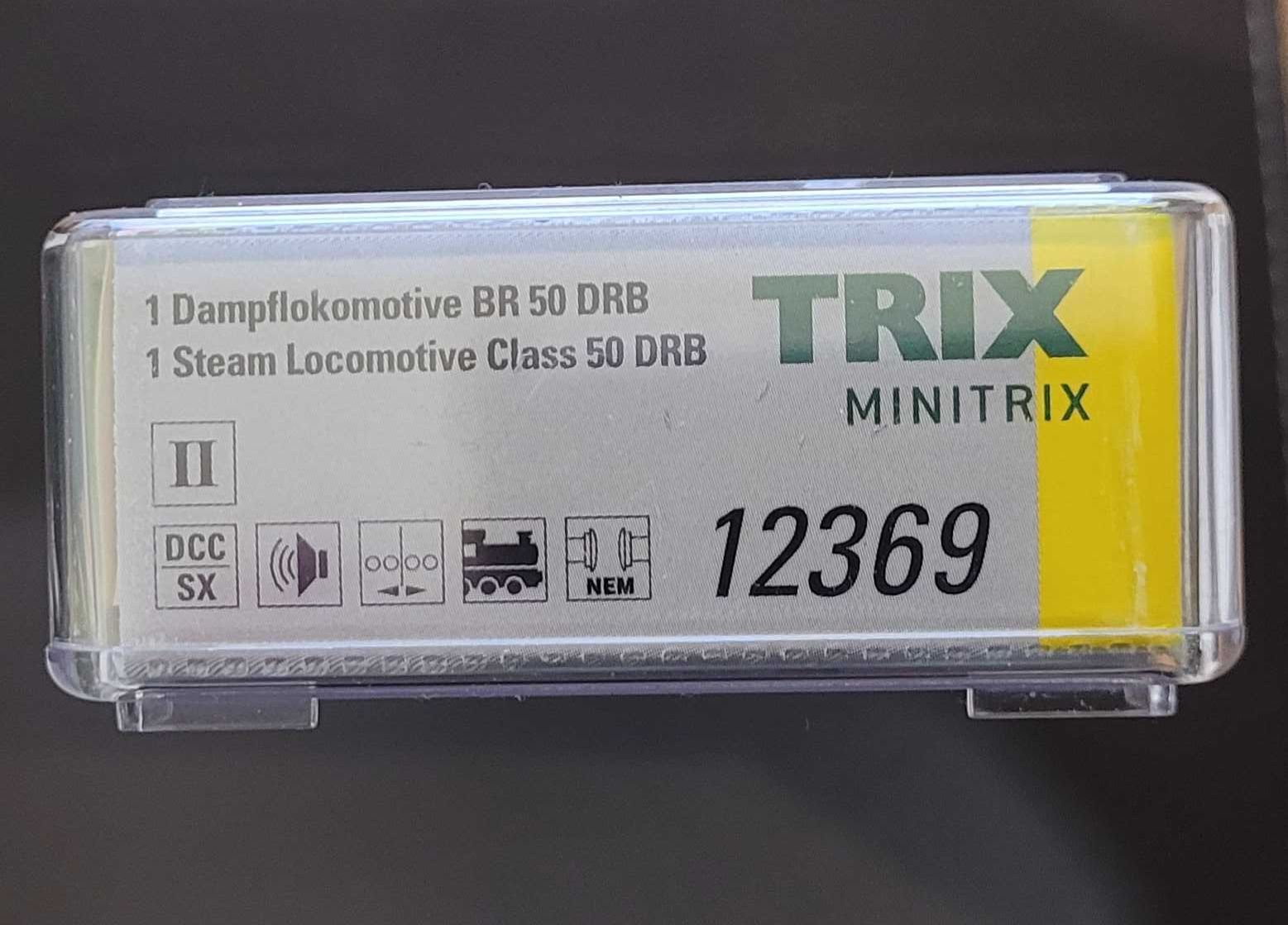 Comboios N Minitrix 12369 Locomotiva a vapor com som