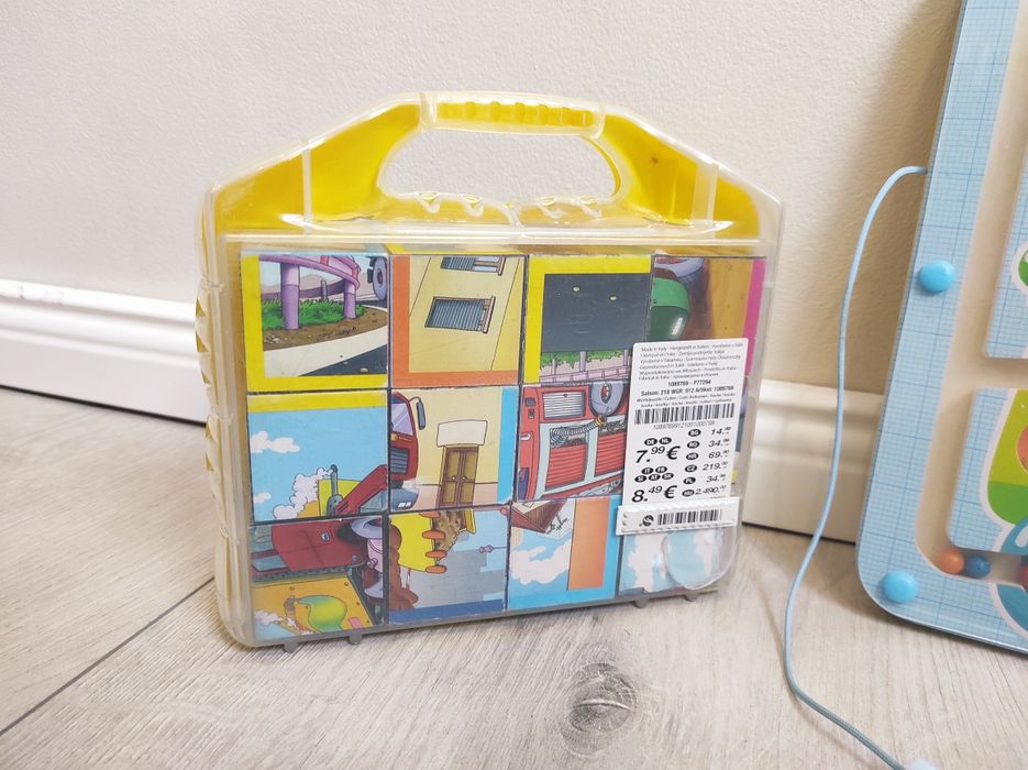 HABA gra labirynt magnetyczny robot + gratis puzzle - klocki Clementon