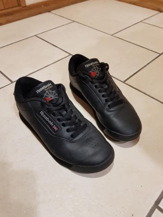 Кроссовки Reebok Classic Leather Black Оригинал б/у черные 37 р.