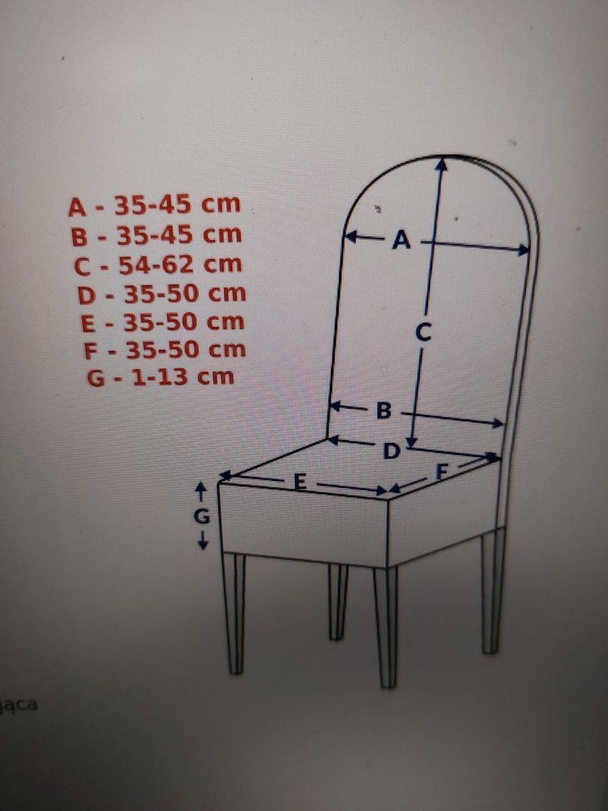 Pokrowce na krzesła 6 sztuk