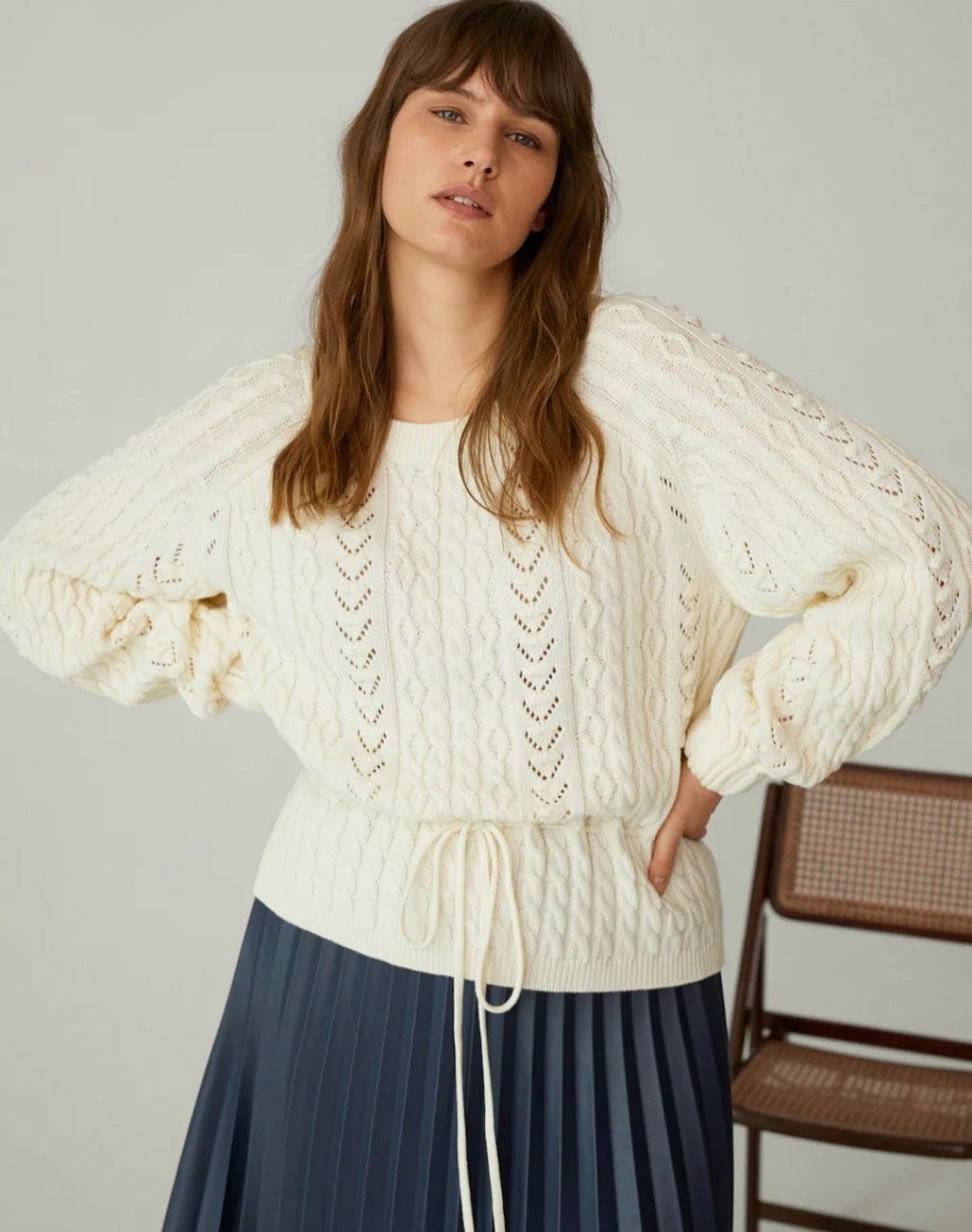 Nowy śliczny sweter Violeta by MNG rozmiar L