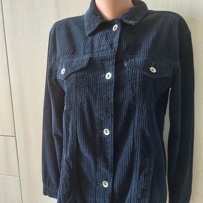 Пиджак вельвет  курточка  синий Stradivarius