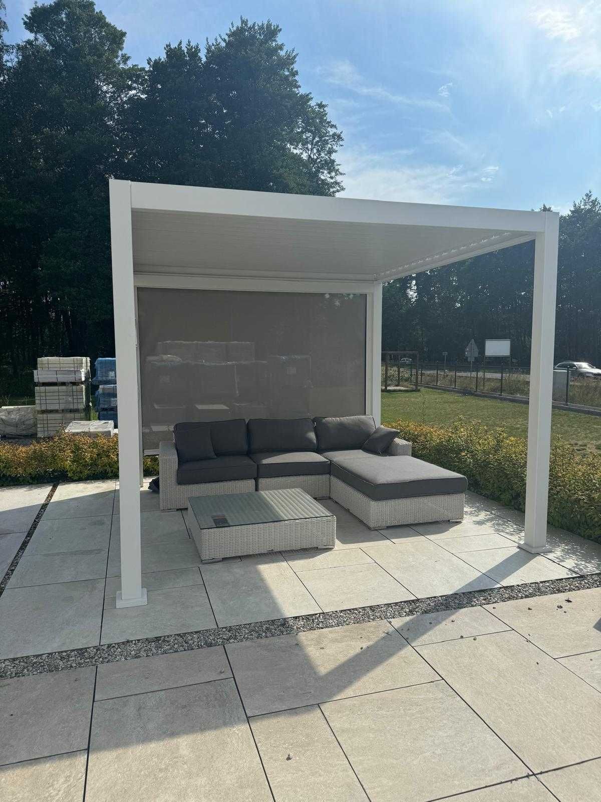 Zadaszenie/Pergola  PERARA 300X300 Białe + Roleta wyprzedaż ekspozycji