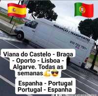 Mudanças é transportes, Viagem semanais Oporto - Lisboa - Algarve