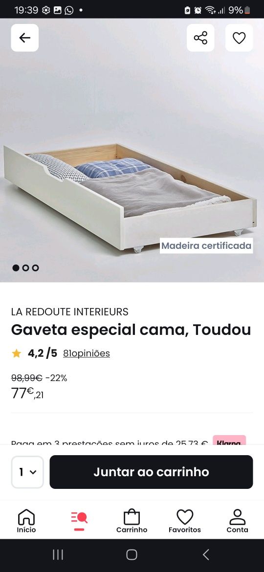 Cama singular branca