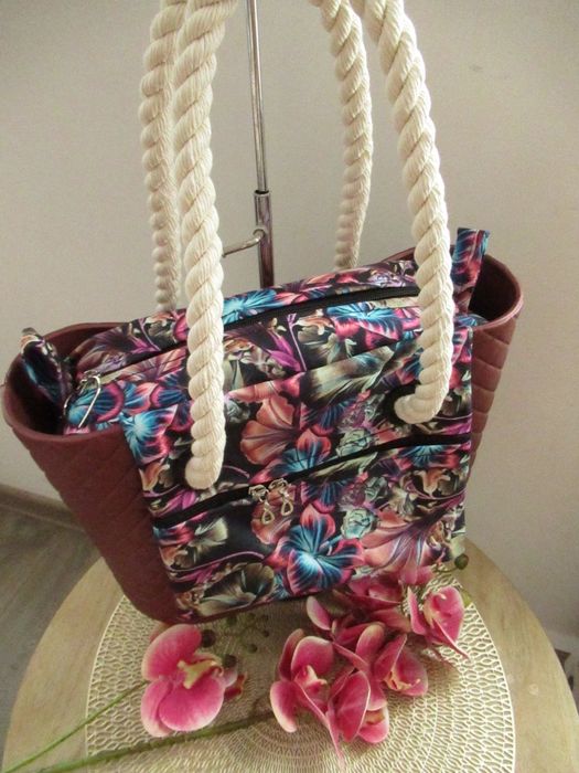 24h Organizer  Obag Mini +kieszeń zewnętrzna sztywna góra Suwak serce