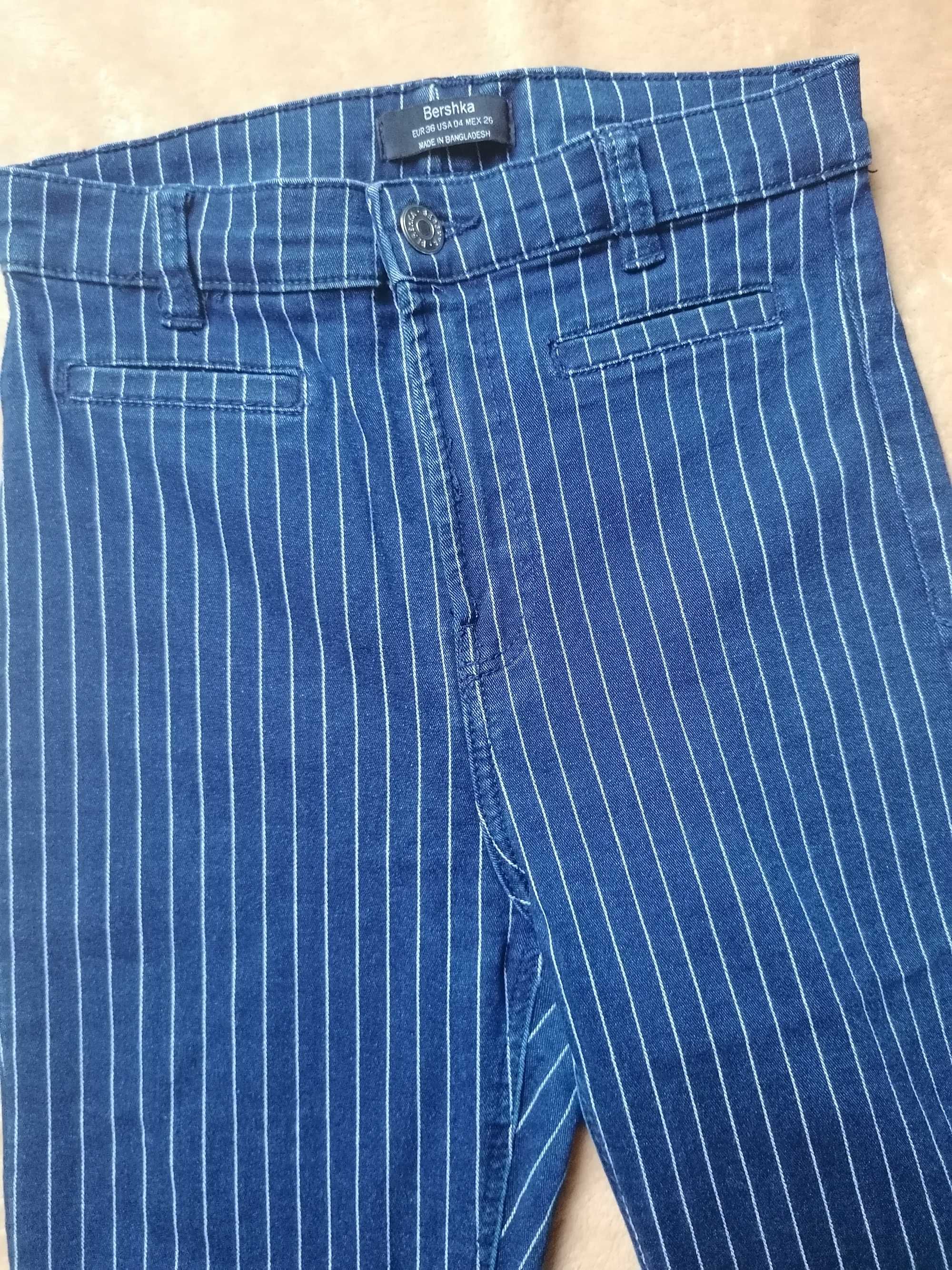 Spodnie dziewczęce jeansy bershka 36