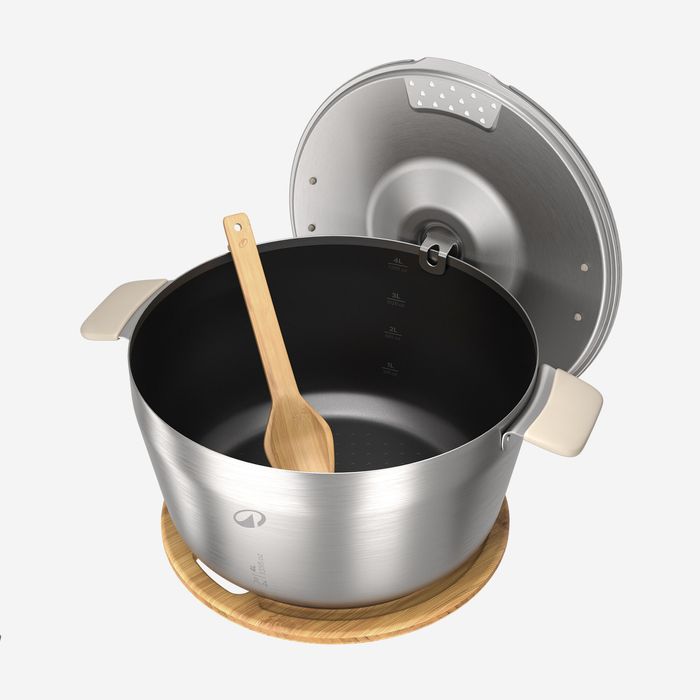 Conjunto de cozinha 900 XL de campismo em aço inox + antiaderente 4P