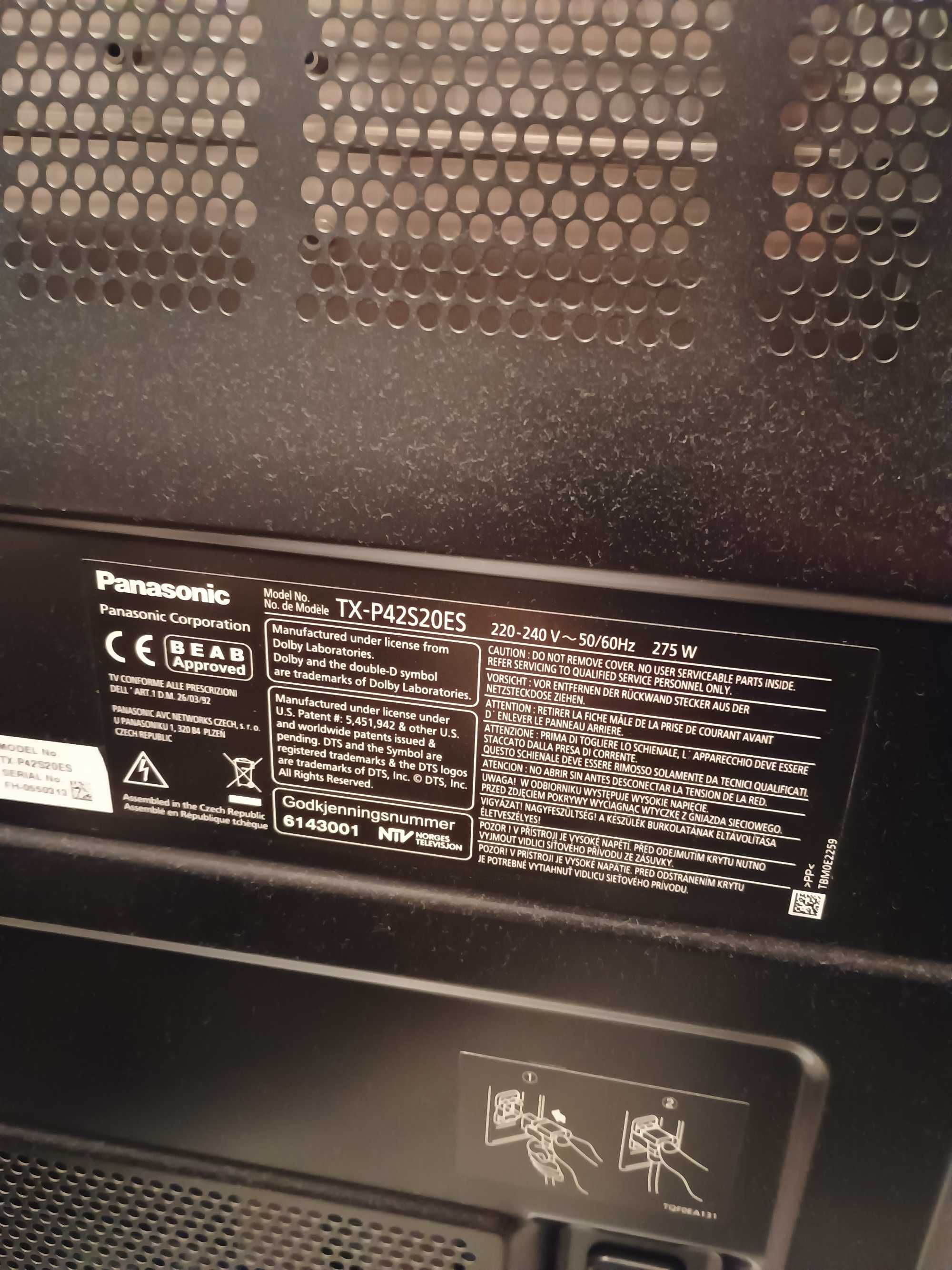 Telewizor Panasonic Viera 42'' plazma monitor TV