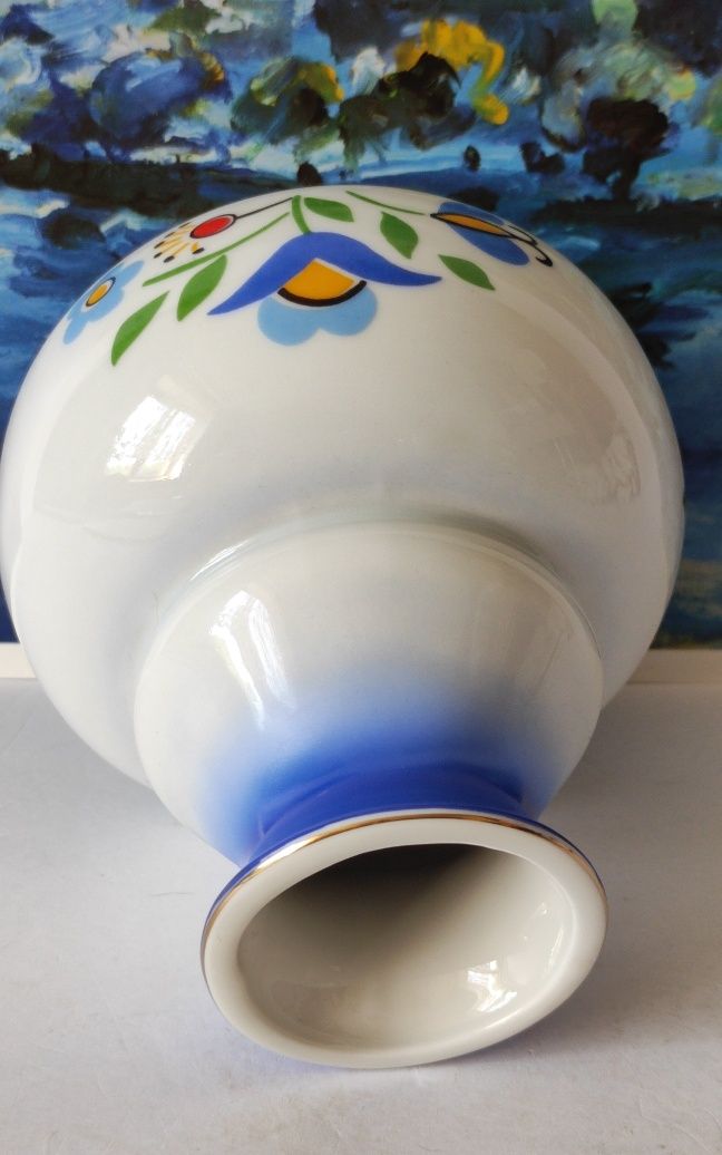 Piękna stara porcelana wazon Lubiana