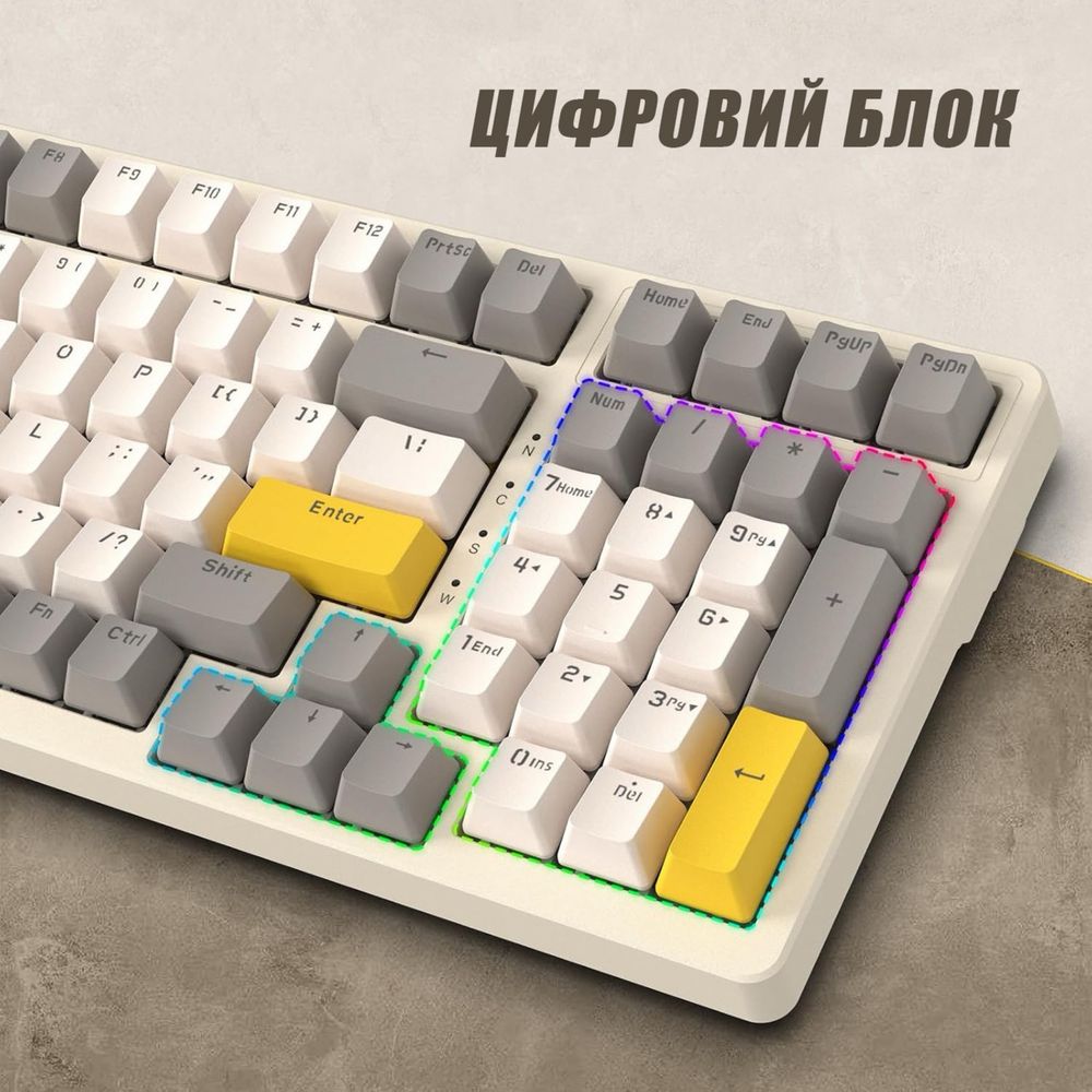 Клавіатура мехачна RGB на червоних свічах Hot swap K3MAX УЦІНКА!