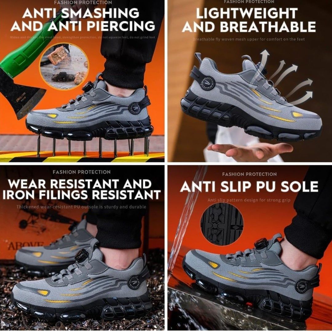 buty robocze, lekkie trendy, z pokrętłem, buty ochronne, oddychające
