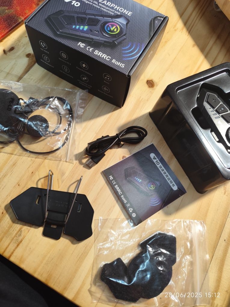Bluetooth para capacete soft mic v10