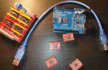 Arduino  + CNC shield + 4 sterowniki A4988 + przewód usb