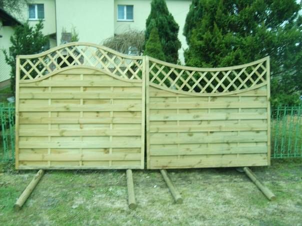 Płot Pergola 2 Łuki Wklęsłe Impregnowany Solidny Płoty Pergole