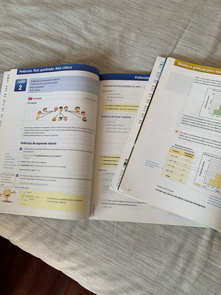 Conjunto de 2 manuais + caderno de exercicios de Matemática do 7.º Ano