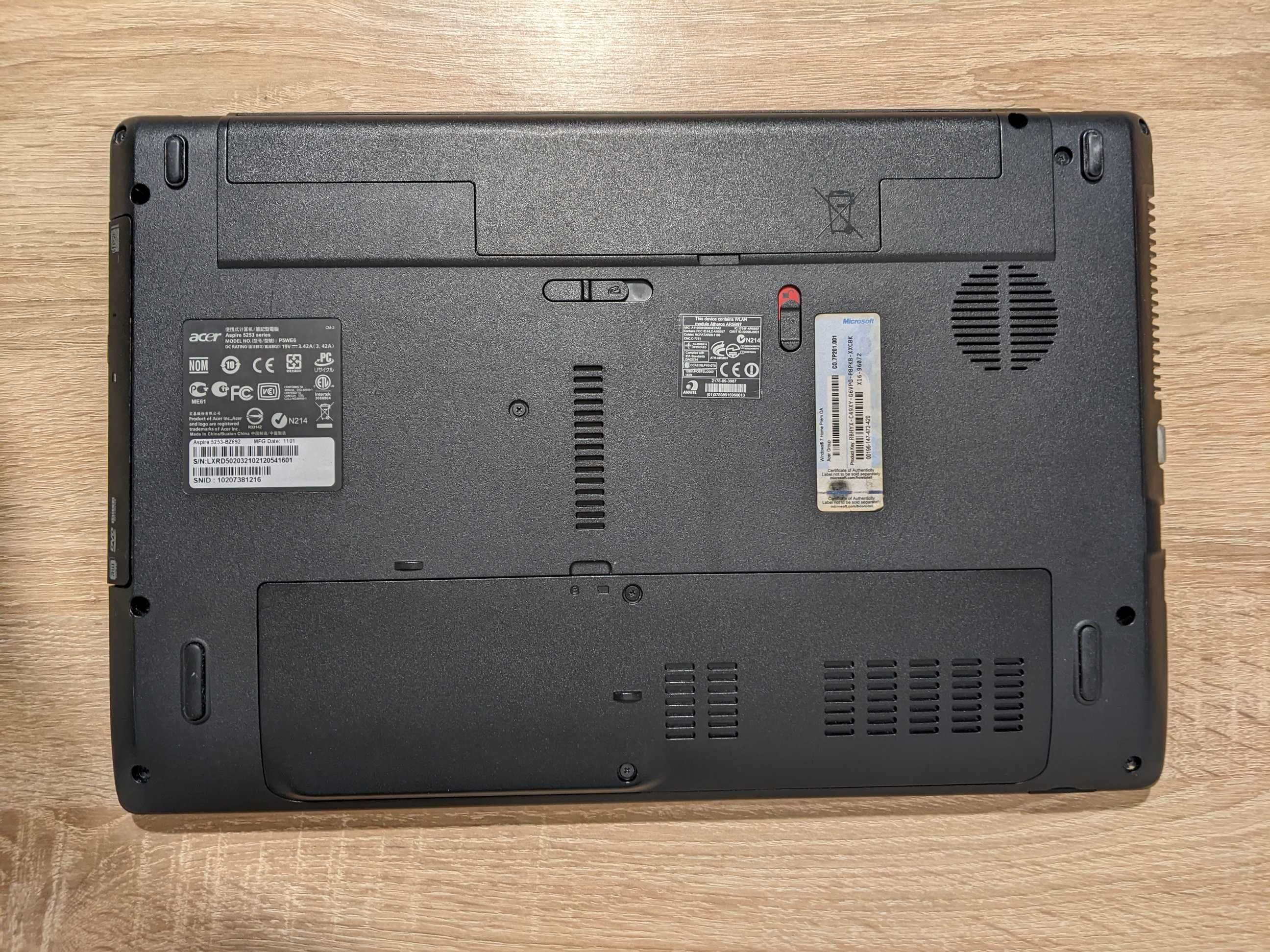 Ноутбук для работы Acer 15.6" дюйма AMD / 8gb ddr3 / 500gb