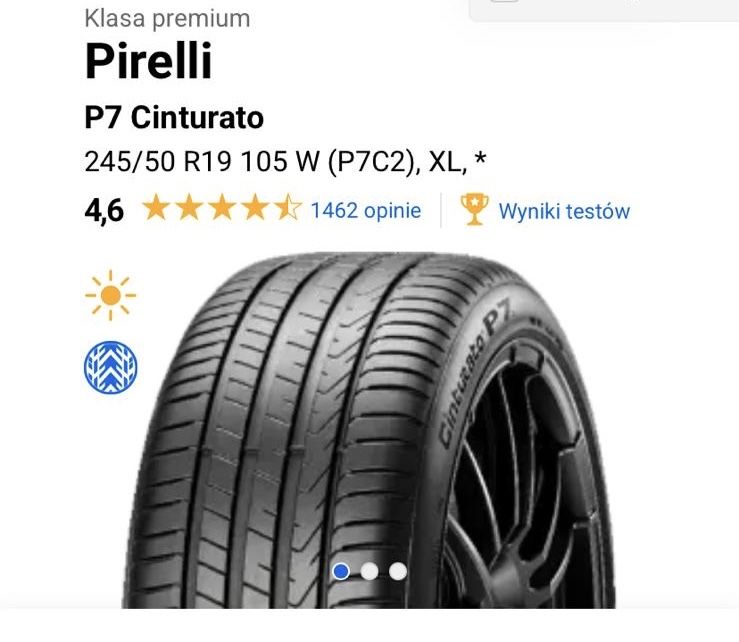 Komplet opon letnich Pirelli