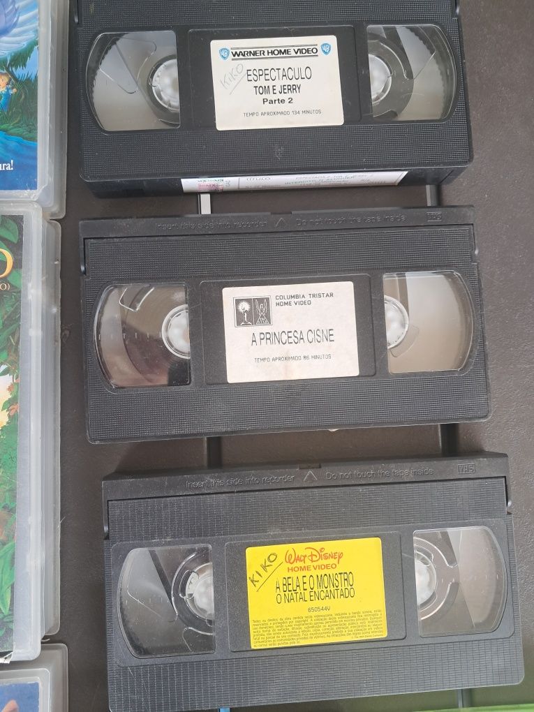 Conjuntos 12 Cassetes VHS Animação Infantil