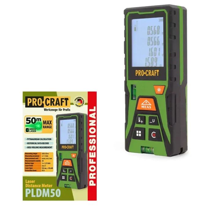 Лазерний далекомір(рулетка) Procraft PLDM50