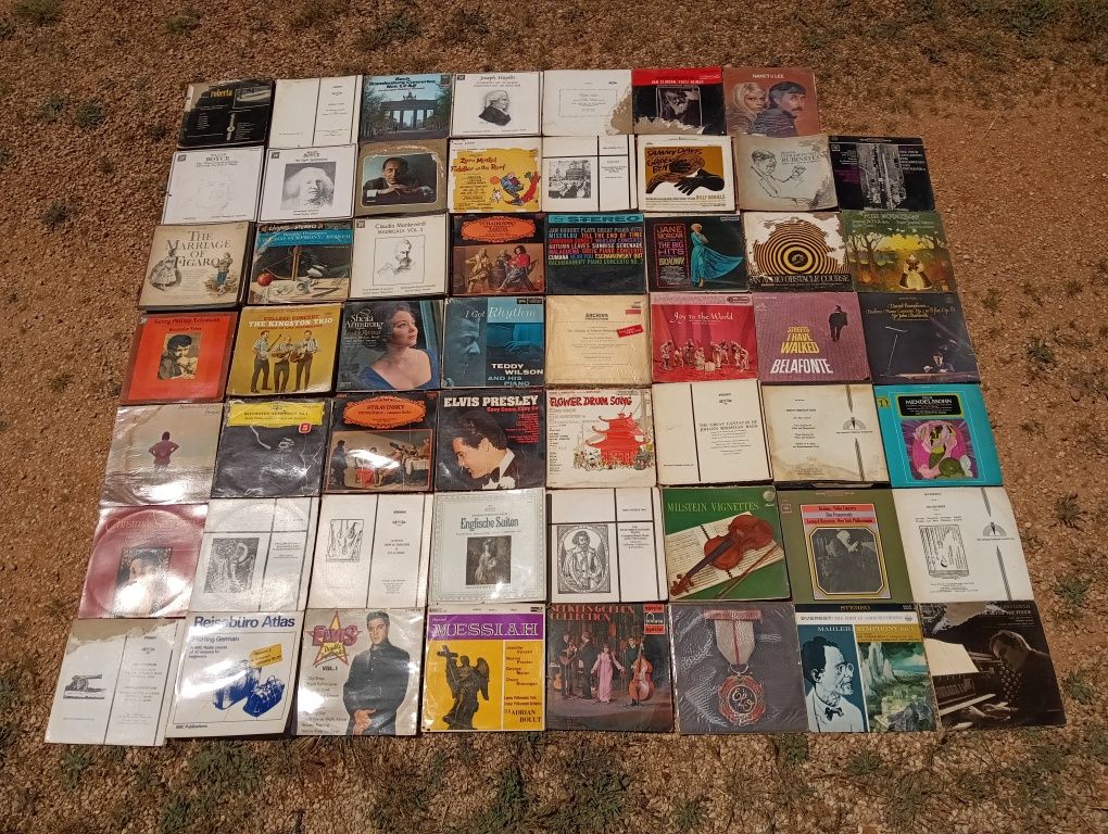 Coleção de discos de vinil música clássica e outras