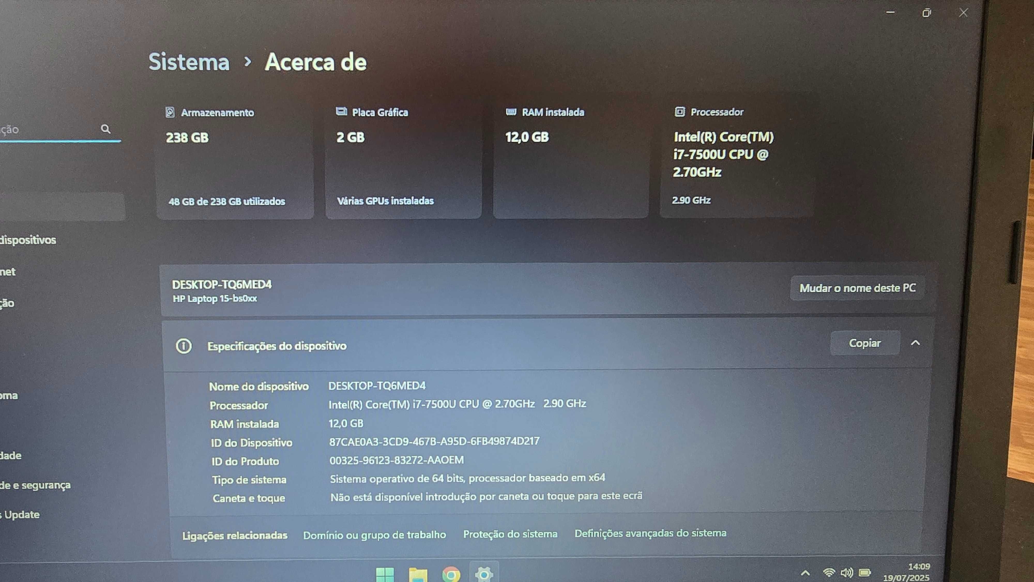 Portatil HP i7, 12gb Ram, SSD, DVDRW