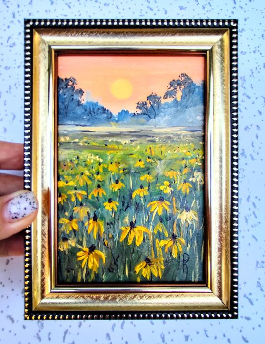 Живопис, картина в подарунок, олійні фарби, оформлена в раму.